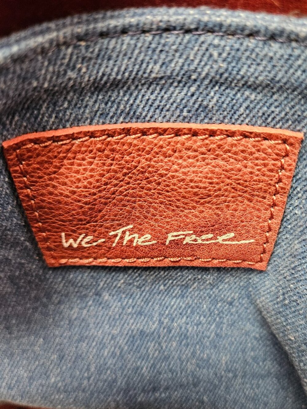 Free People We the Free Vintage Burgundy Red Distressed Suede Slouchy Tote Bag - Picture 12 of 13